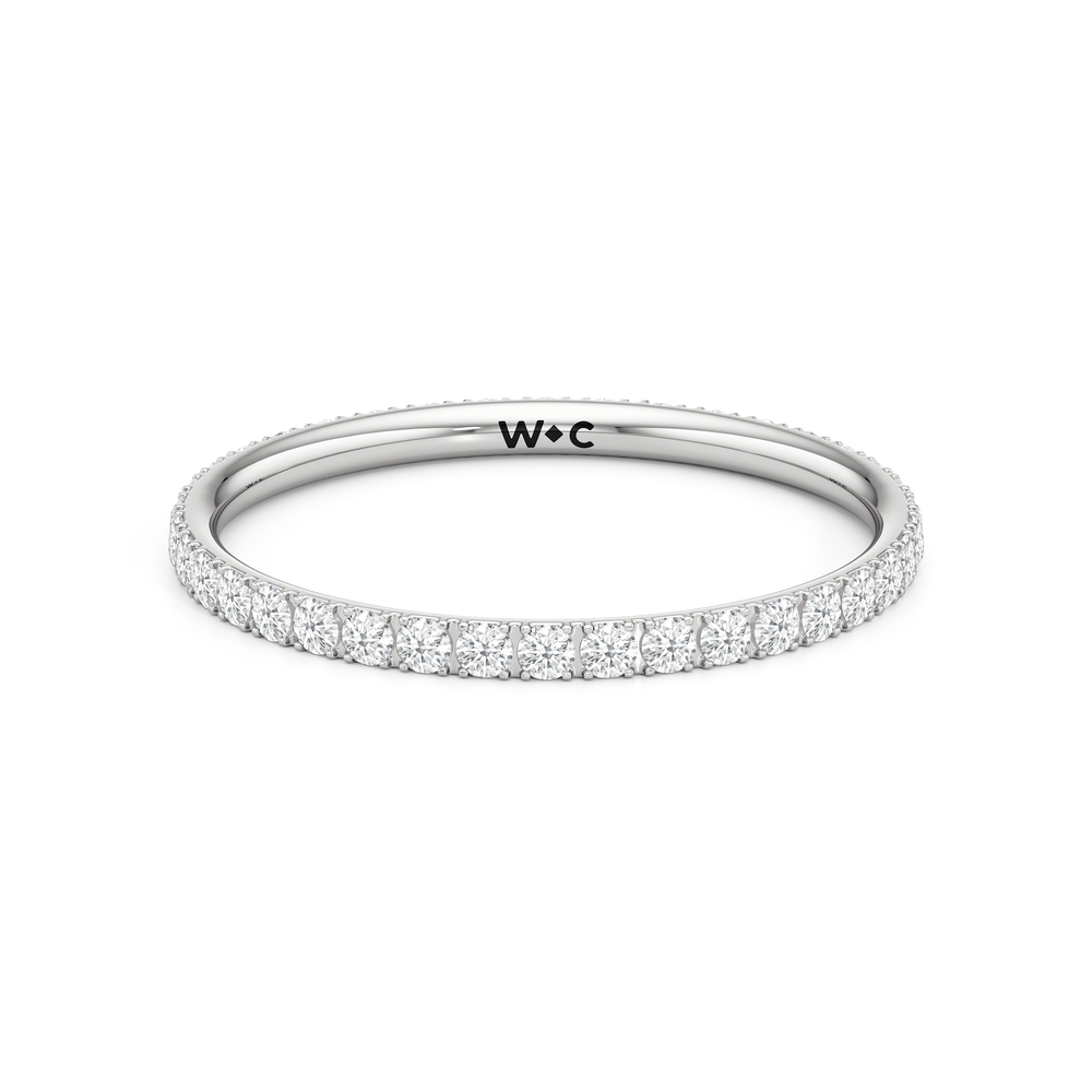 Petite Eternity Ring with 14KT White Gold / 1/2 / 6 Cut Diamond in 14KT White Gold / 1/2 / 6 view 1
