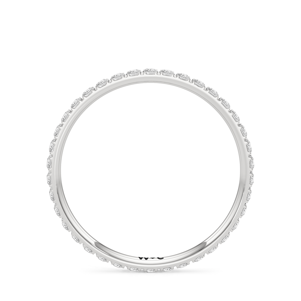 Petite Eternity Ring with 14KT White Gold / 1/2 / 6 Cut Diamond in 14KT White Gold / 1/2 / 6 view 2
