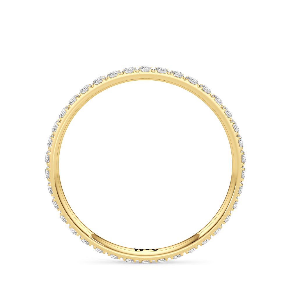 Petite Eternity Ring with 14KT Yellow Gold / 1/2 / 7 Cut Diamond in 14KT Yellow Gold / 1/2 / 7 view 2
