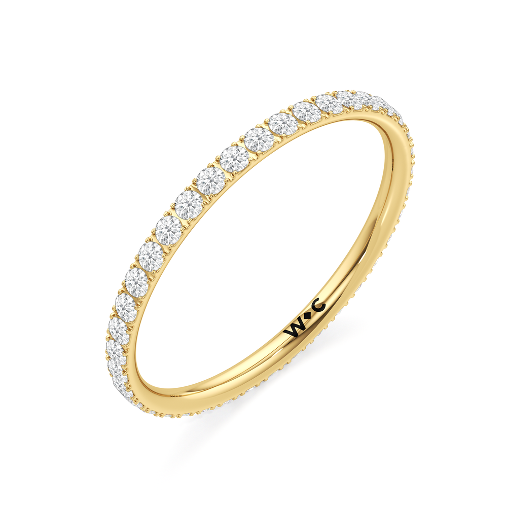 Petite Eternity Ring with 14KT Yellow Gold / 1/2 / 7 Cut Diamond in 14KT Yellow Gold / 1/2 / 7 view 3
