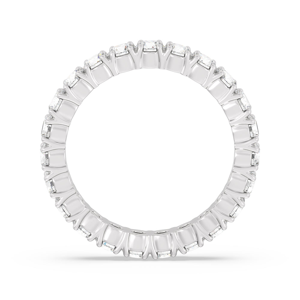 Classic Shared Prong Diamond Eternity Ring with Platinum / Lab / 2 1/5 Cut Diamond in 14KT Platinum / Lab / 2 1/5 view 2
