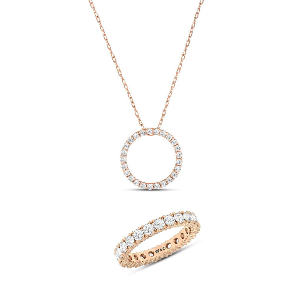 The Infinite Set with 14KT Rose Gold / Lab / 2 3/8 Cut Diamond in 14KT Rose Gold / Lab / 2 3/8 view 1
