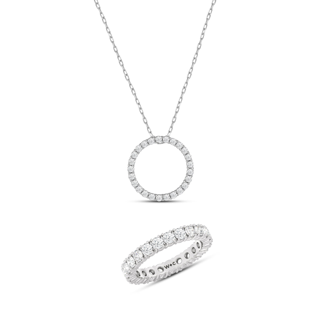 The Infinite Set with 14KT White Gold / Lab / 2 3/8 Cut Diamond in 14KT White Gold / Lab / 2 3/8 view 1
