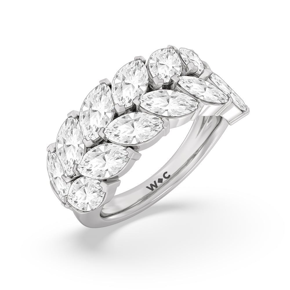 The Edge Anniversary Ring with Platinum / Natural / 4 5/8 Cut Diamond in 14KT Platinum / Natural / 4 5/8 view 5

