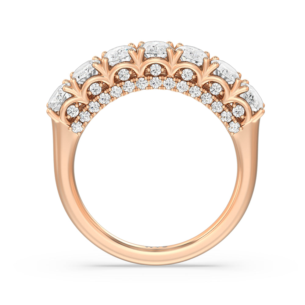 The Moma Anniversary Ring with 18KT Rose Gold / Natural / 2 3/4 Cut Diamond in 14KT Rose Gold / Natural / 2 3/4 view 4
