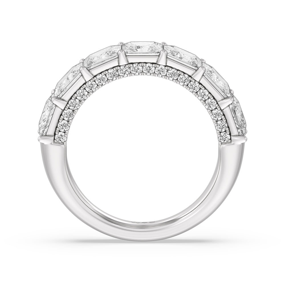 The Palace Anniversary Ring with Platinum / Natural / 5 9/10 Cut Diamond in 14KT Platinum / Natural / 5 9/10 view 4

