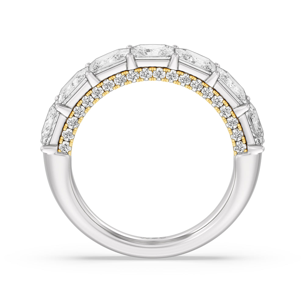 The Palace Anniversary Ring with 18KT White & Yellow Gold / Natural / 5 9/10 Cut Diamond in 14KT White & Yellow Gold / Natural / 5 9/10 view 4
