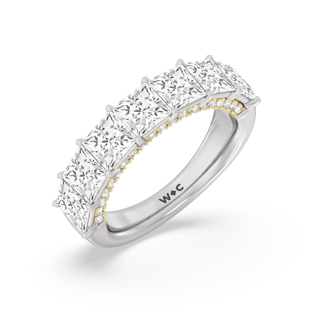 The Palace Anniversary Ring with 18KT White & Yellow Gold / Natural / 5 9/10 Cut Diamond in 14KT White & Yellow Gold / Natural / 5 9/10 view 5
