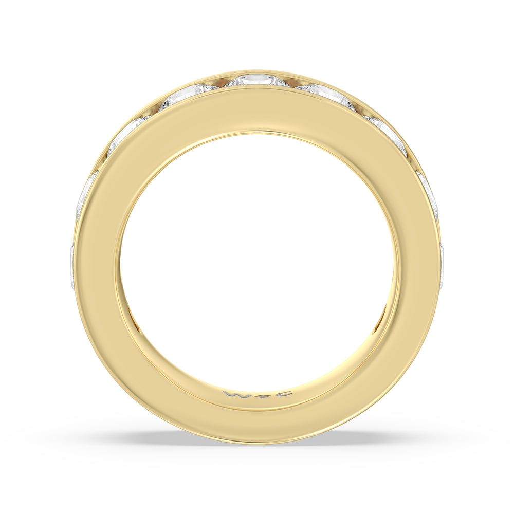 Round Brilliant Cut Diamond Channel Set Band (F/G SI+) with 18KT Yellow Gold / Natural / 4 Cut Diamond in 14KT Yellow Gold / Natural / 4 view 4
