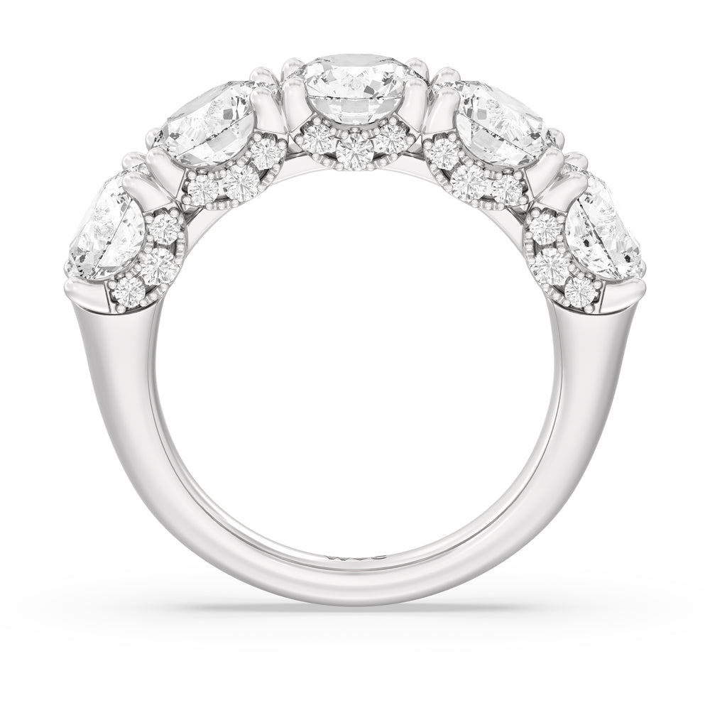 The Philharmonic Anniversary Ring with Platinum / Natural / 5 3/8 Cut Diamond in 14KT Platinum / Natural / 5 3/8 view 4
