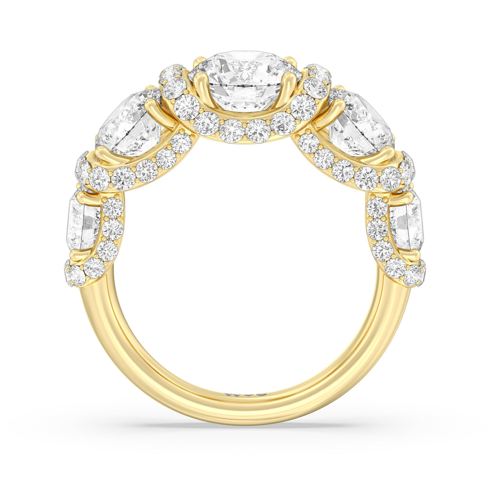 The Fulton Anniversary Ring (E+ VS+) with 18KT Yellow Gold / Natural / 5 1/2 Cut Diamond in 14KT Yellow Gold / Natural / 5 1/2 view 4
