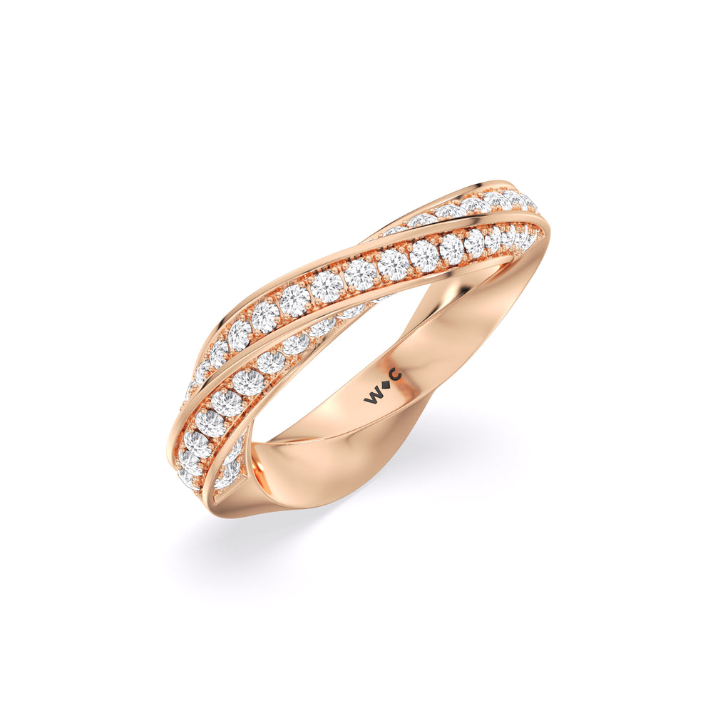 The Bond Anniversary Ring with 18KT Rose Gold / Lab / 2 Cut Diamond in 14KT Rose Gold / Lab / 2 view 6
