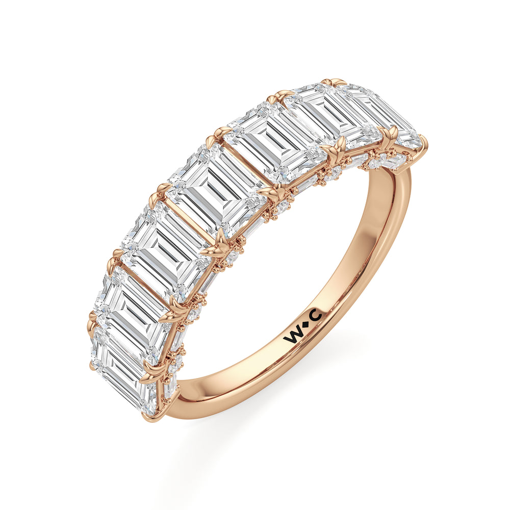 The Beresford Ring with 18KT Rose Gold / Lab / 3 3/4 Cut Diamond in 14KT Rose Gold / Lab / 3 3/4 view 4
