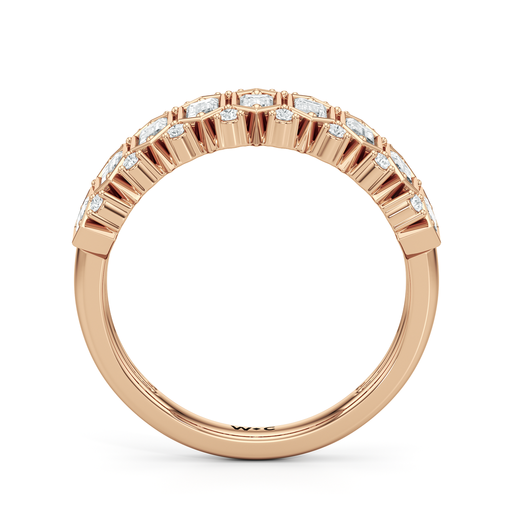 The Reynolds Ring with 18KT Rose Gold / Lab / 1 Cut Diamond in 14KT Rose Gold / Lab / 1 view 3
