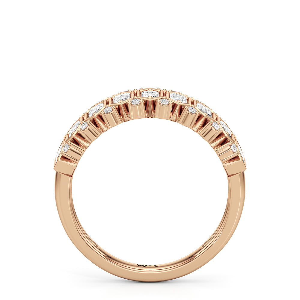 The Reynolds Ring with 18KT Rose Gold / Lab / 1 Cut Diamond in 14KT Rose Gold / Lab / 1 view 3

