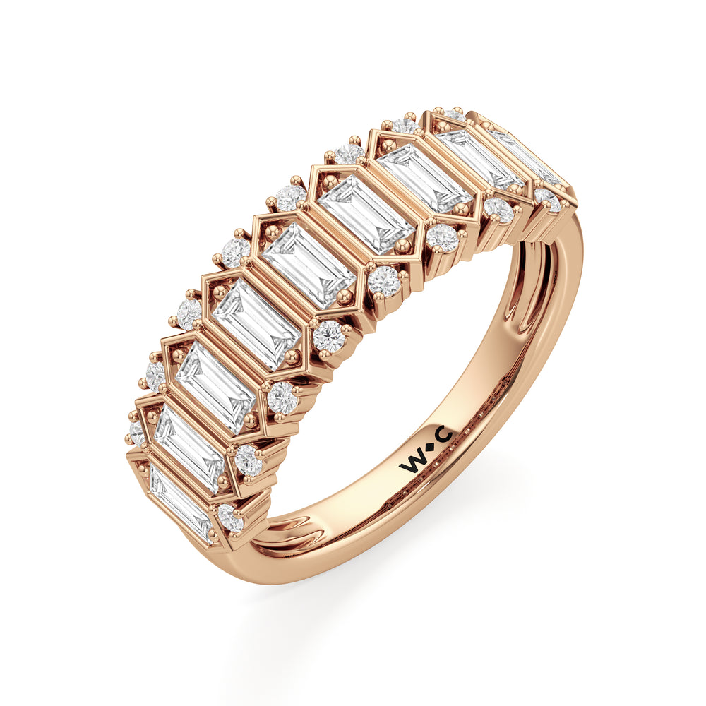 The Reynolds Ring with 18KT Rose Gold / Lab / 1 Cut Diamond in 14KT Rose Gold / Lab / 1 view 4
