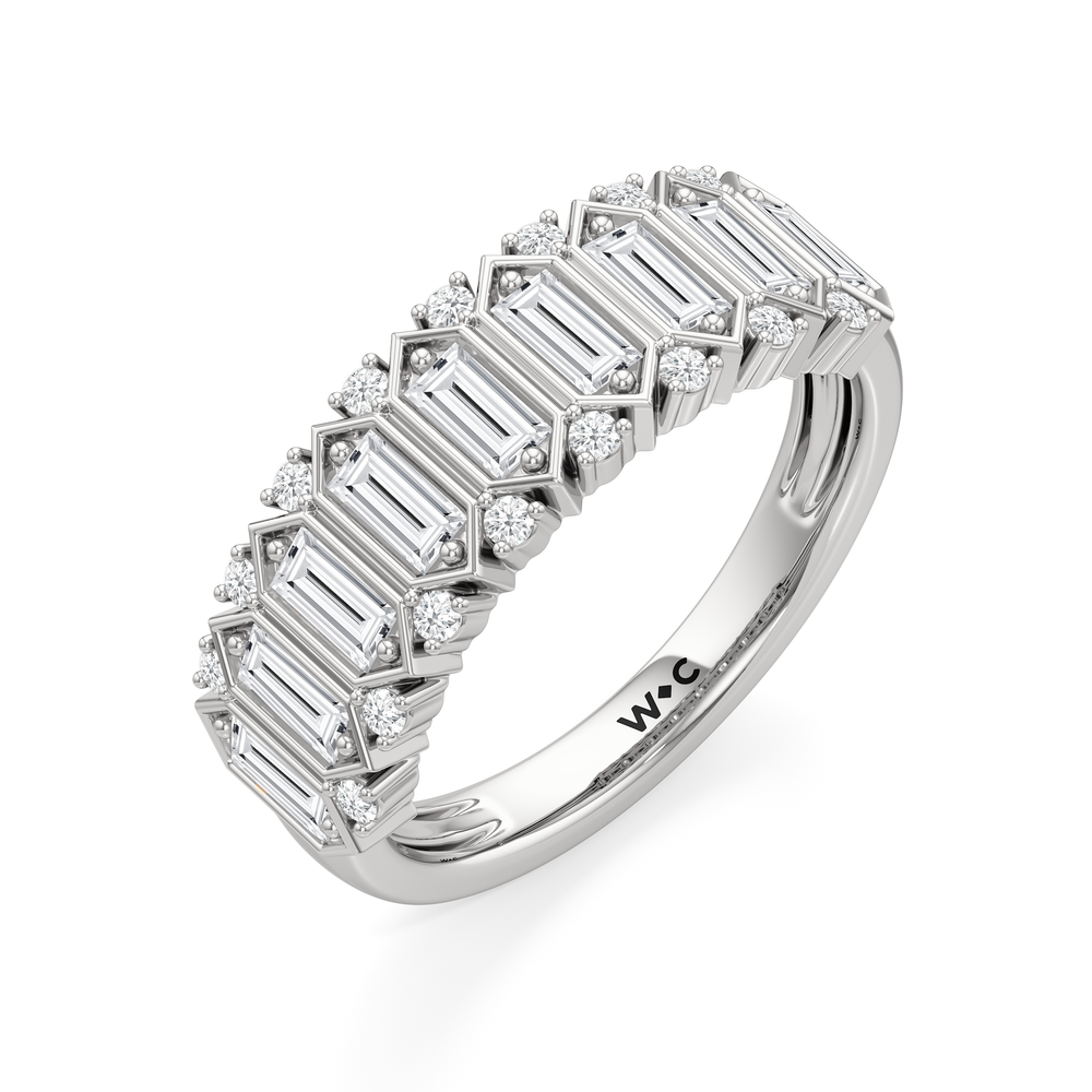 The Reynolds Ring with Platinum / Lab / 1 Cut Diamond in 14KT Platinum / Lab / 1 view 4
