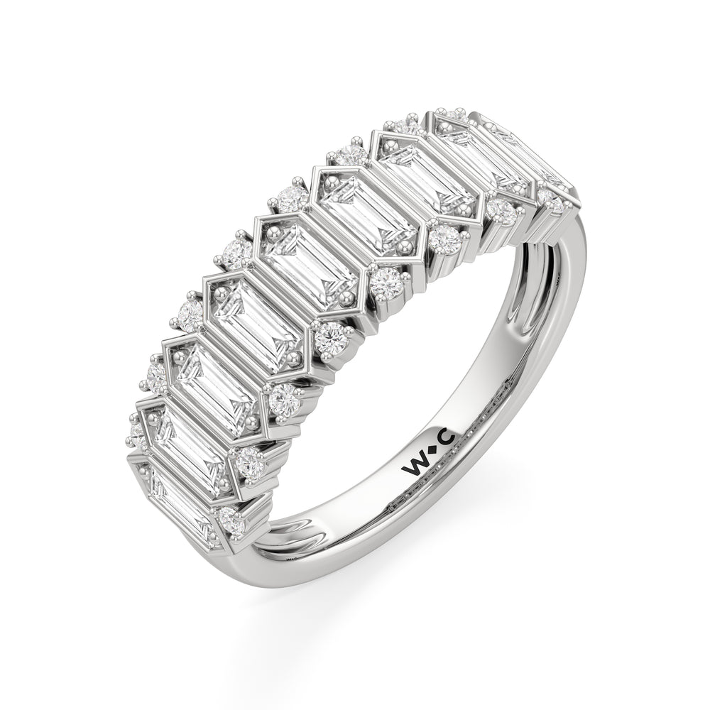 The Reynolds Ring with Platinum / Lab / 1 Cut Diamond in 14KT Platinum / Lab / 1 view 4
