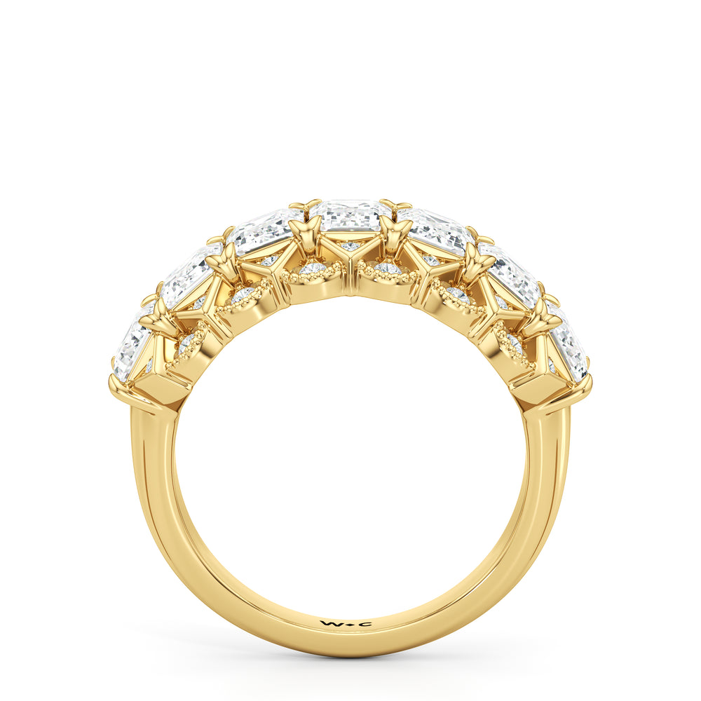 The Frieze Ring with 18KT Yellow Gold / Lab / 3 3/4 Cut Diamond in 14KT Yellow Gold / Lab / 3 3/4 view 3
