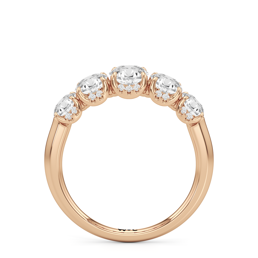 The Atrium Anniversary Ring with 18KT Rose Gold / Lab / 2 Cut Diamond in 14KT Rose Gold / Lab / 2 view 2
