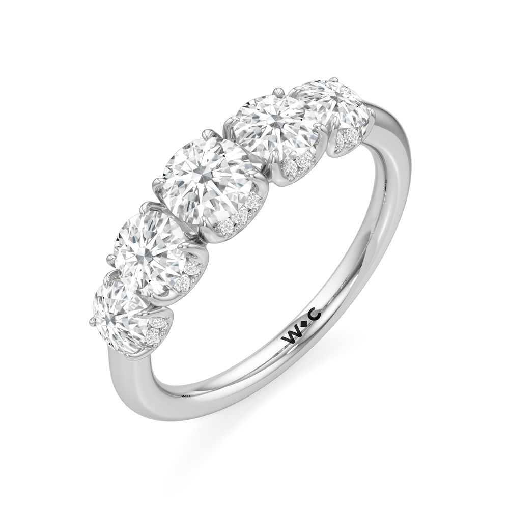 The Atrium Anniversary Ring with Platinum / Lab / 2 Cut Diamond in 14KT Platinum / Lab / 2 view 3
