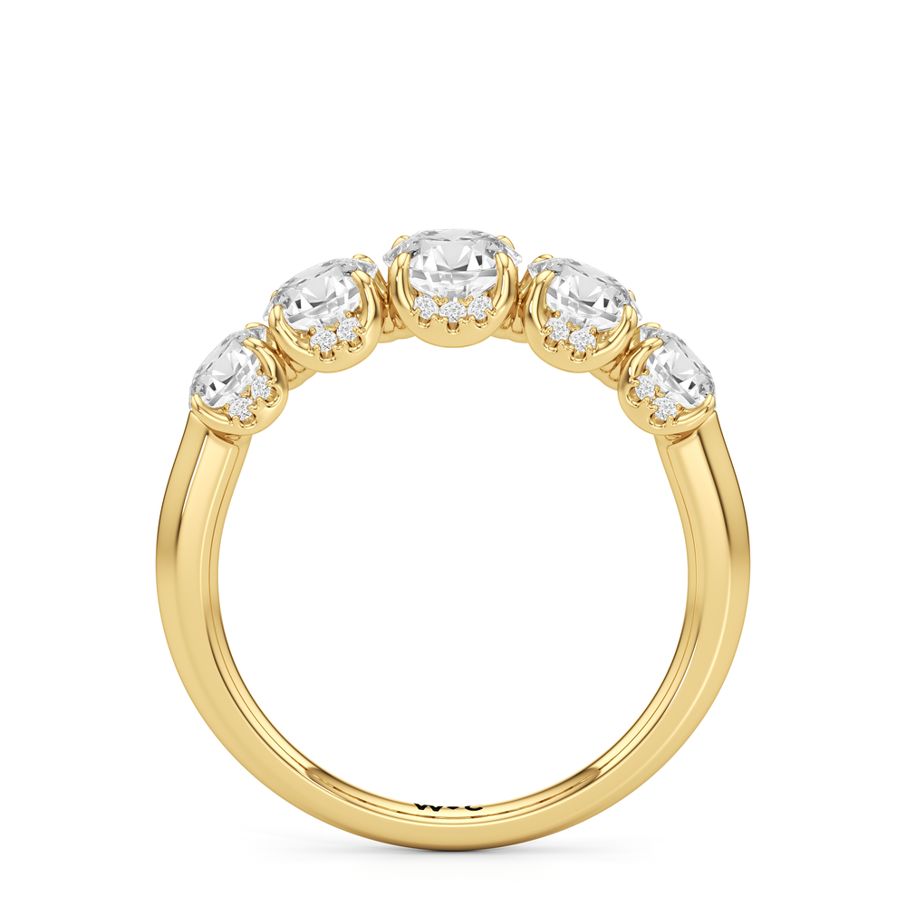 The Atrium Anniversary Ring with 18KT Yellow Gold / Lab / 2 Cut Diamond in 14KT Yellow Gold / Lab / 2 view 2
