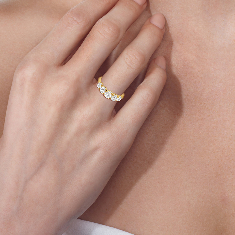 Model Wearing The Atrium Anniversary Ring view