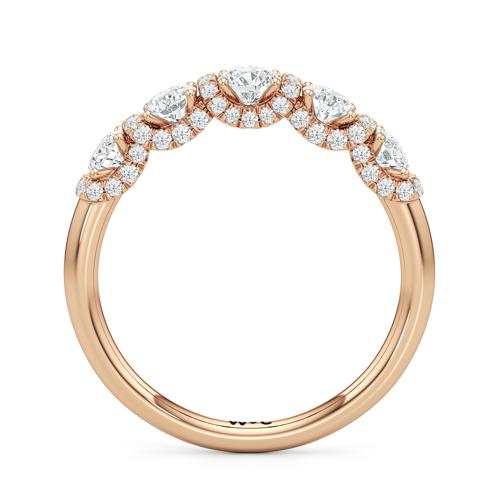 The Fulton Anniversary Ring (E+ VS+) with 18KT Rose Gold / Natural / 1 Cut Diamond in 14KT Rose Gold / Natural / 1 view 4
