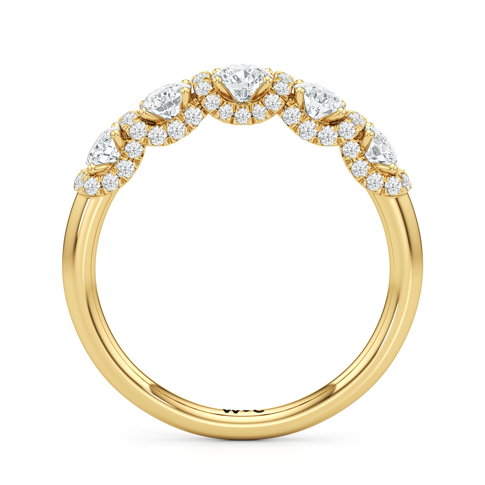 The Crown Anniversary Ring (F/G SI+) with 18KT Yellow Gold / Natural / 1 Cut Diamond in 14KT Yellow Gold / Natural / 1 view 4

