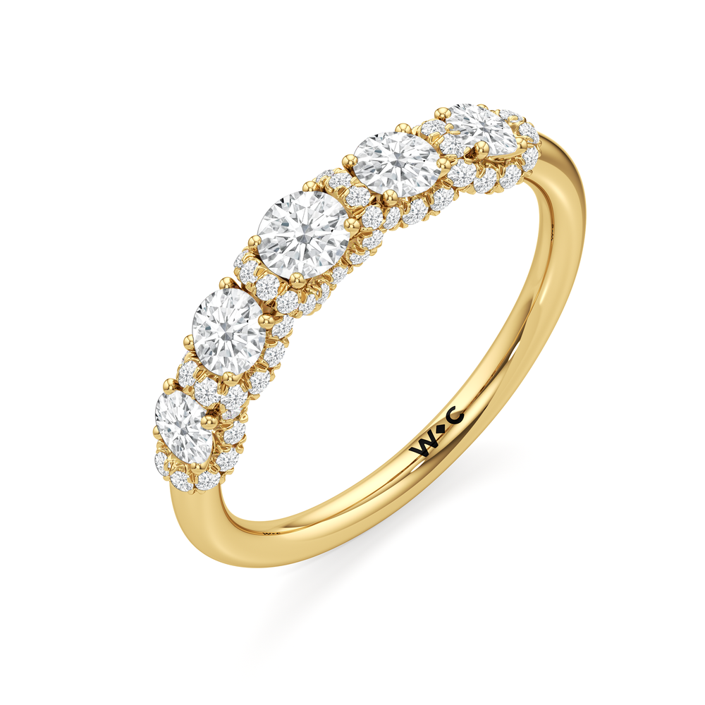 The Fulton Anniversary Ring (E+ VS+) with 18KT Yellow Gold / Natural / 1 Cut Diamond in 14KT Yellow Gold / Natural / 1 view 5
