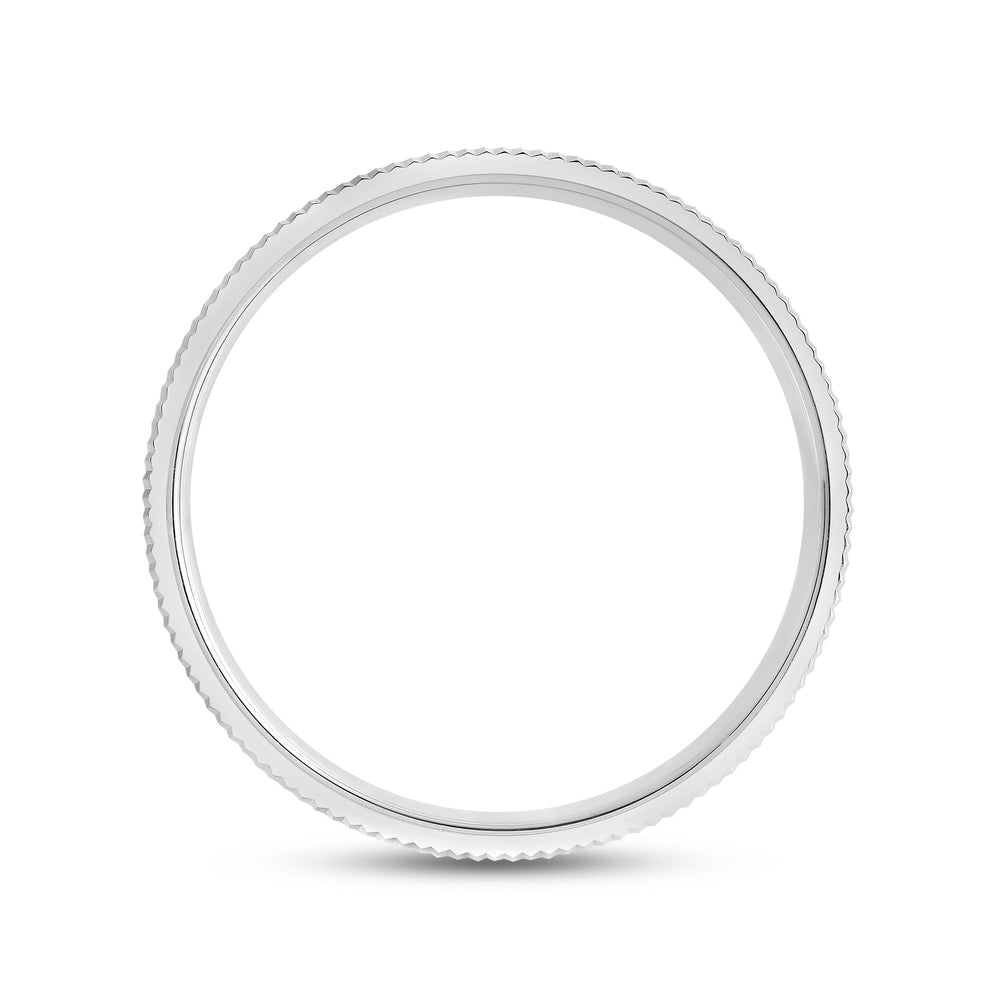 Classic Cross Men's Ring with 18KT White Gold / 3.9 Cut Diamond in 14KT White Gold / 3.9 view 2
