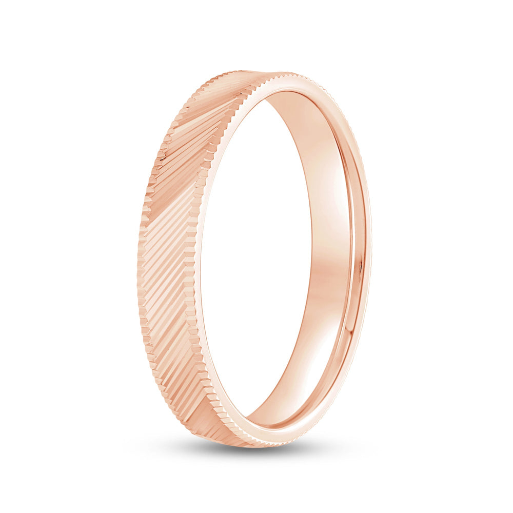 Classic Cross Men's Ring with 18KT Rose Gold / 3.9 Cut Diamond in 14KT Rose Gold / 3.9 view 3
