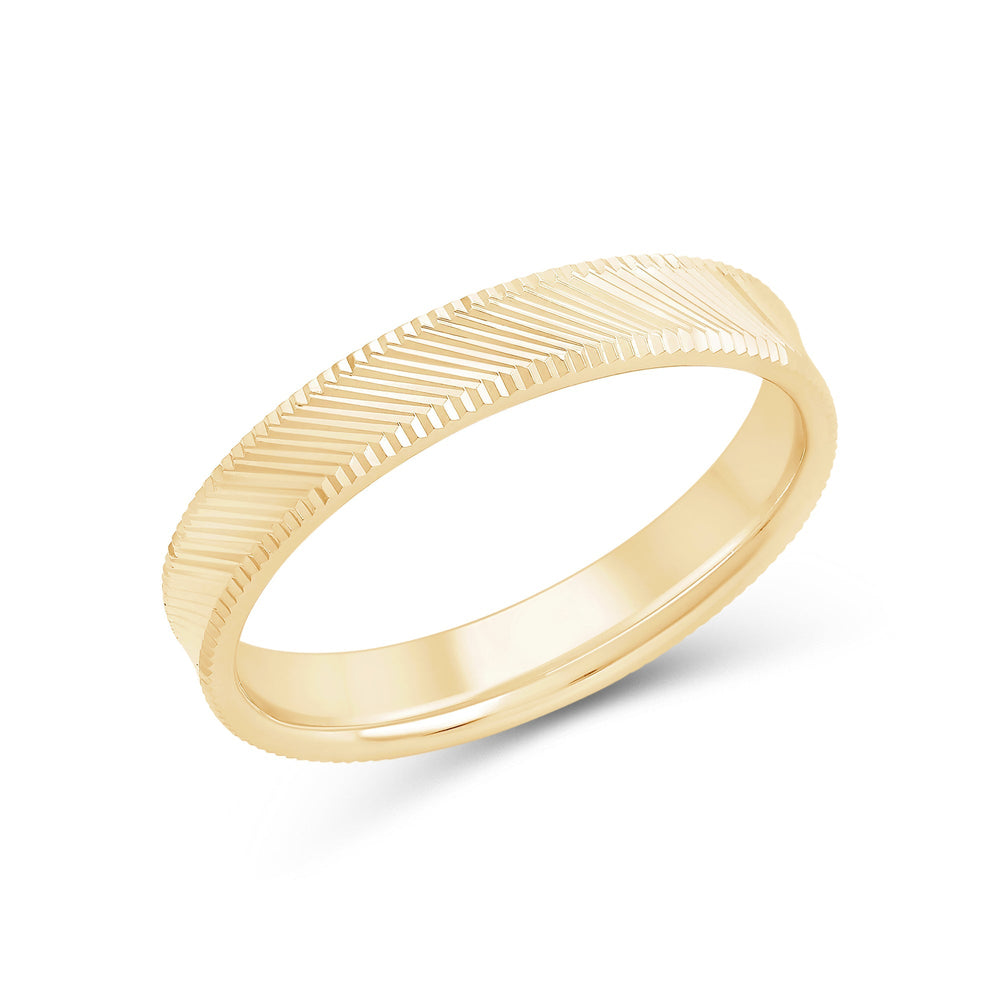 Classic Cross Men's Ring with 18KT Yellow Gold / 3.9 Cut Diamond in 14KT Yellow Gold / 3.9 view 4
