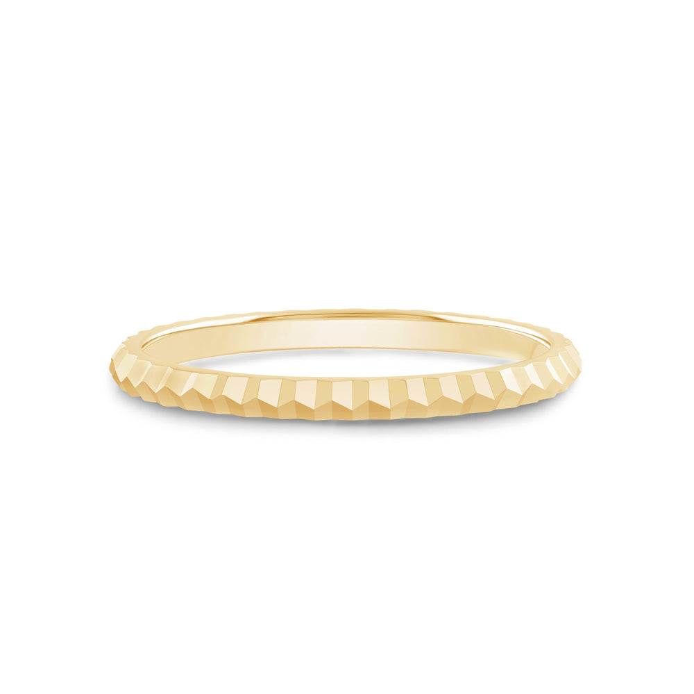Criss Cross Stacker Ring with 18KT Yellow Gold / 1.7 Cut Diamond in 14KT Yellow Gold / 1.7 view 1

