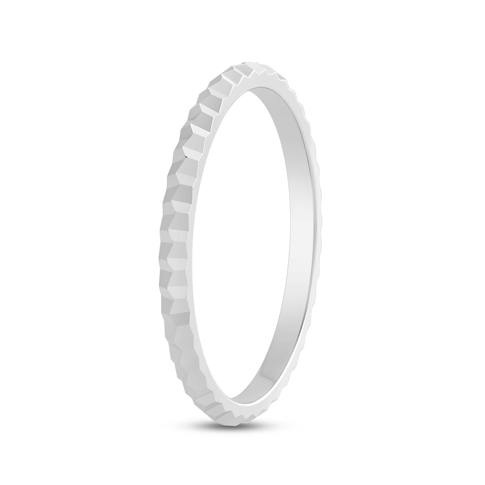 Criss Cross Stacker Ring with 18KT White Gold / 1.7 Cut Diamond in 14KT White Gold / 1.7 view 6
