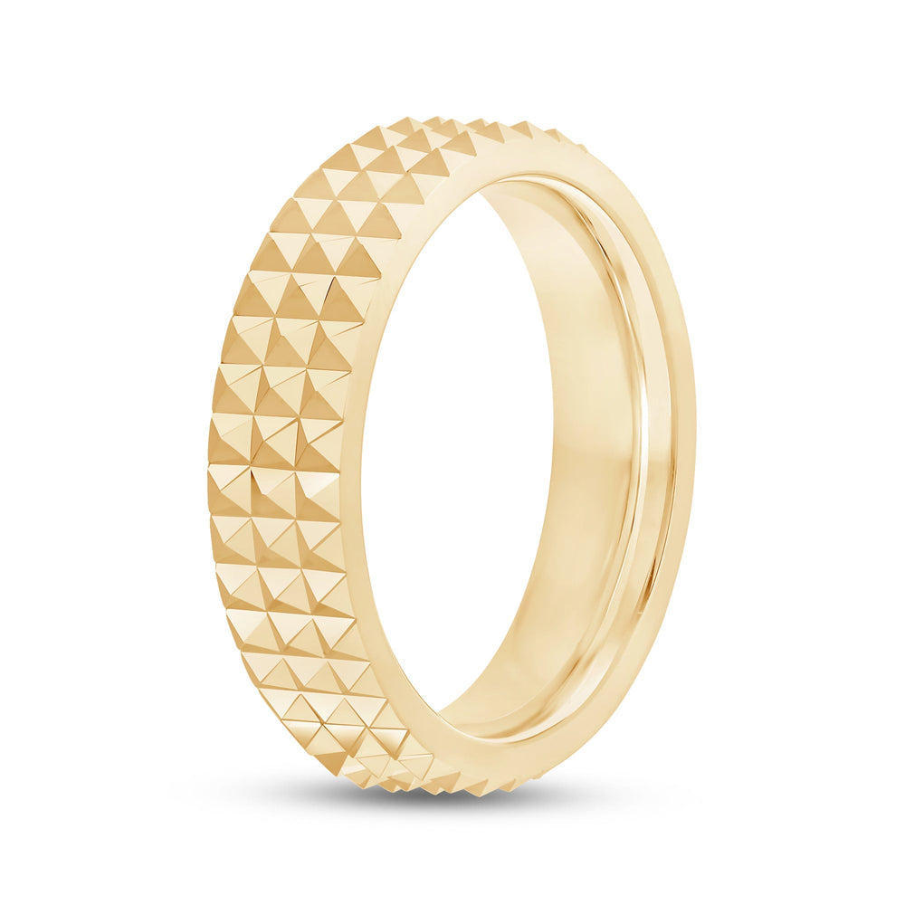 Midi Pyramid Ring with 18KT Yellow Gold / 5 Cut Diamond in 14KT Yellow Gold / 5 view 6
