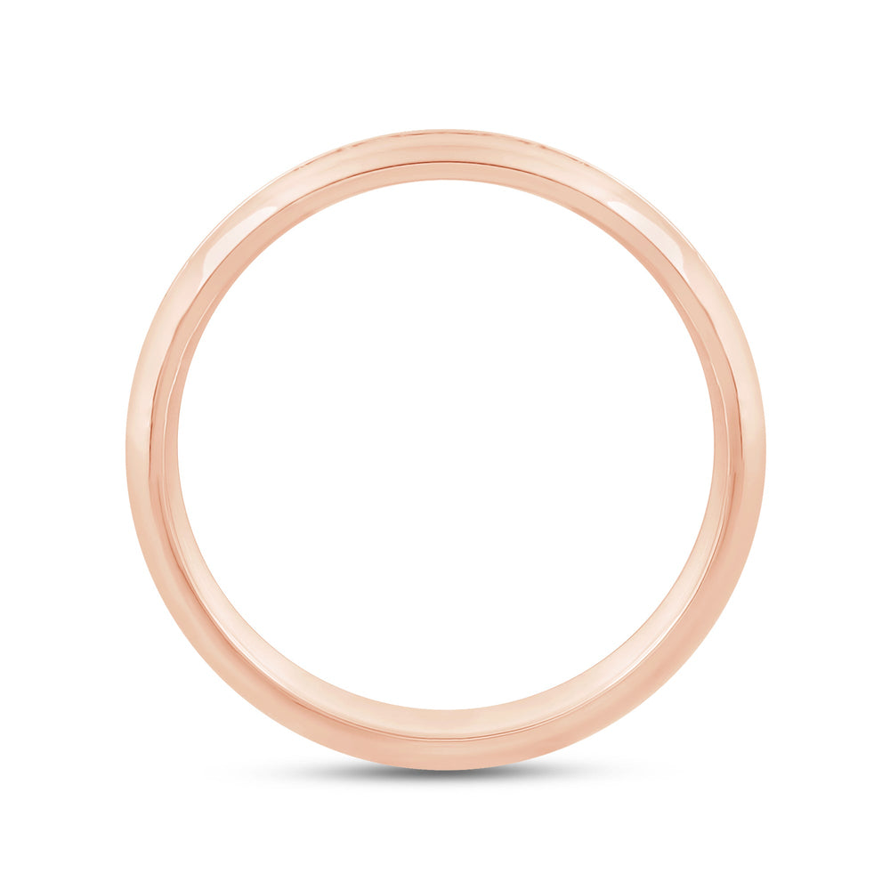 Wide Dome Diamond Horizon Ring with 18KT Rose Gold / Lab / 3/8 Cut Diamond in 14KT Rose Gold / Lab / 3/8 view 4
