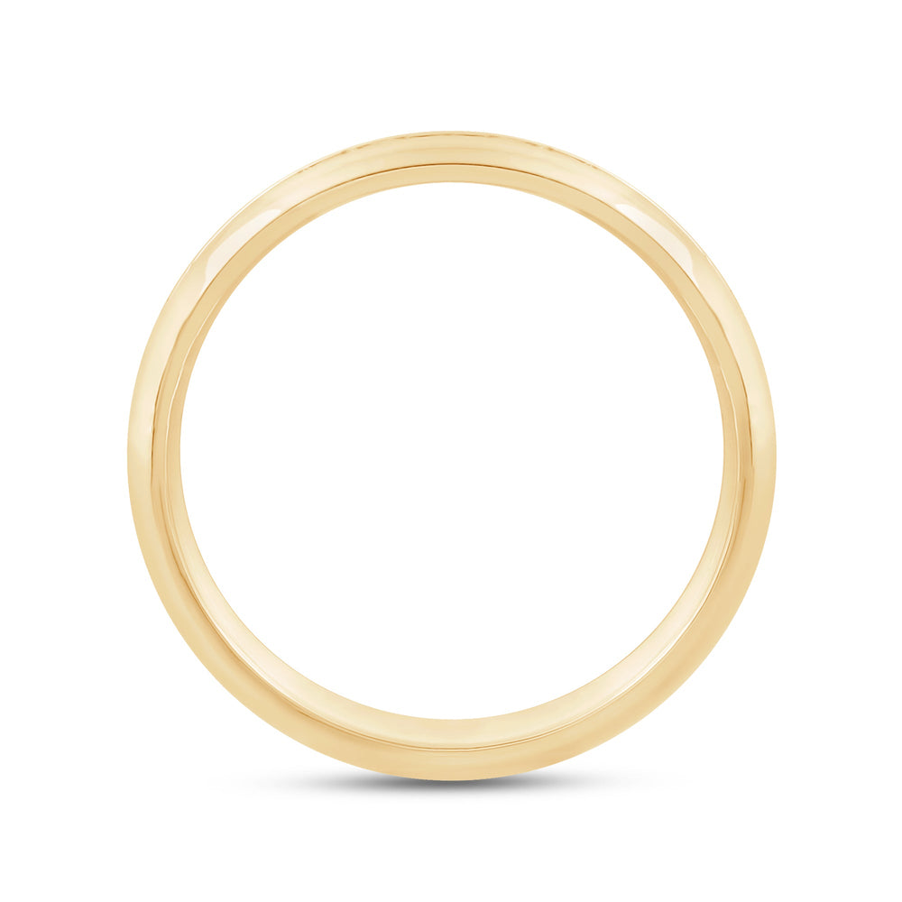 Wide Dome Diamond Horizon Ring with 18KT Yellow Gold / Lab / 3/8 Cut Diamond in 14KT Yellow Gold / Lab / 3/8 view 4
