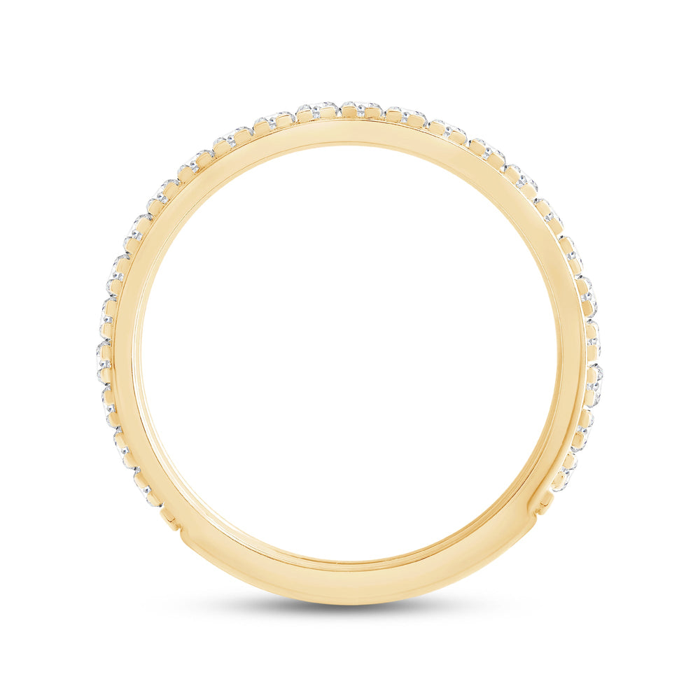 Round Diamond Horizon Ring with 18KT Yellow Gold / 3.5 Cut Diamond in 14KT Yellow Gold / 3.5 view 4
