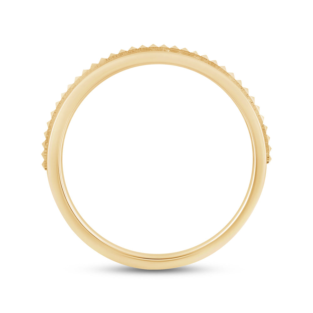 Layered Diamond Pyramid Ring with 18KT Yellow Gold / Lab / 1/3 Cut Diamond in 14KT Yellow Gold / Lab / 1/3 view 4
