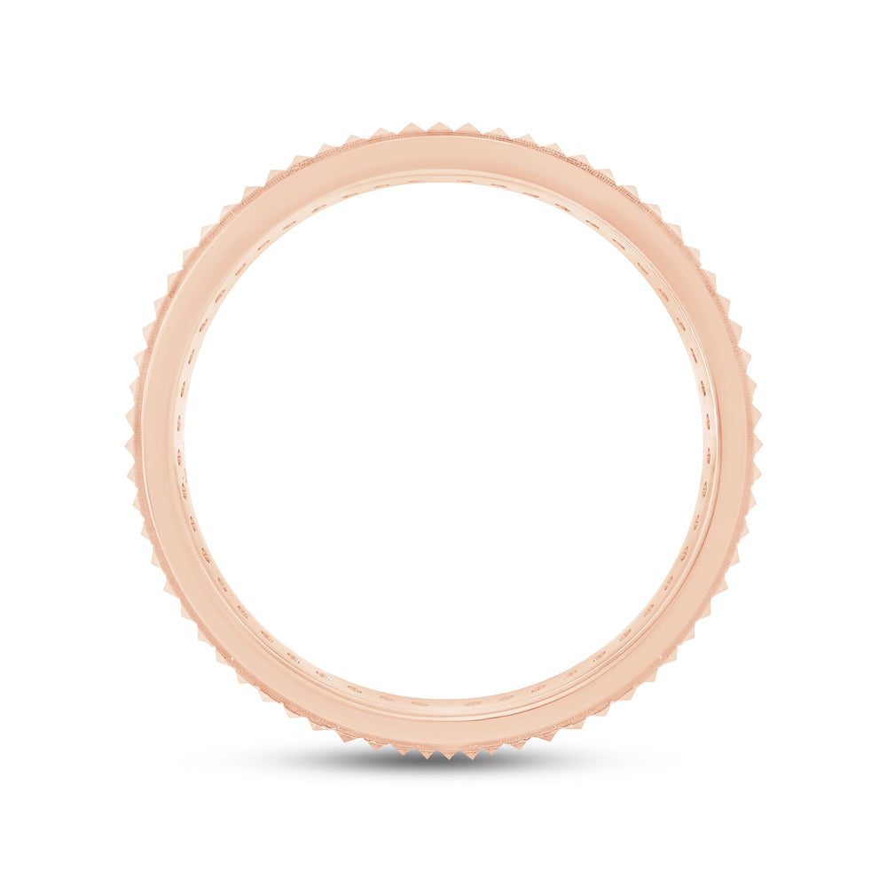 Midi Diamond Frame Pyramid Ring with 18KT Rose Gold / Lab / 5/8 Cut Diamond in 14KT Rose Gold / Lab / 5/8 view 4
