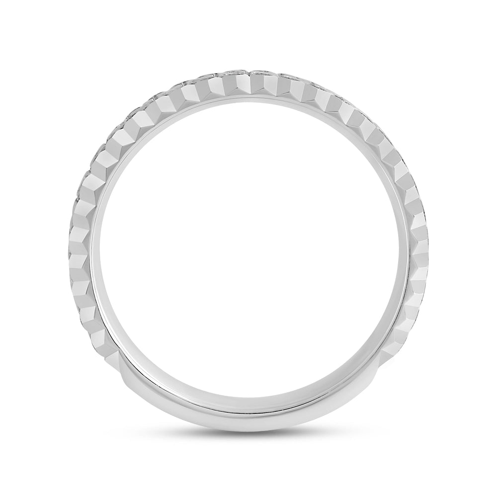 Concave Frame Ring with 18KT White Gold / Lab / 1/2 Cut Diamond in 14KT White Gold / Lab / 1/2 view 4
