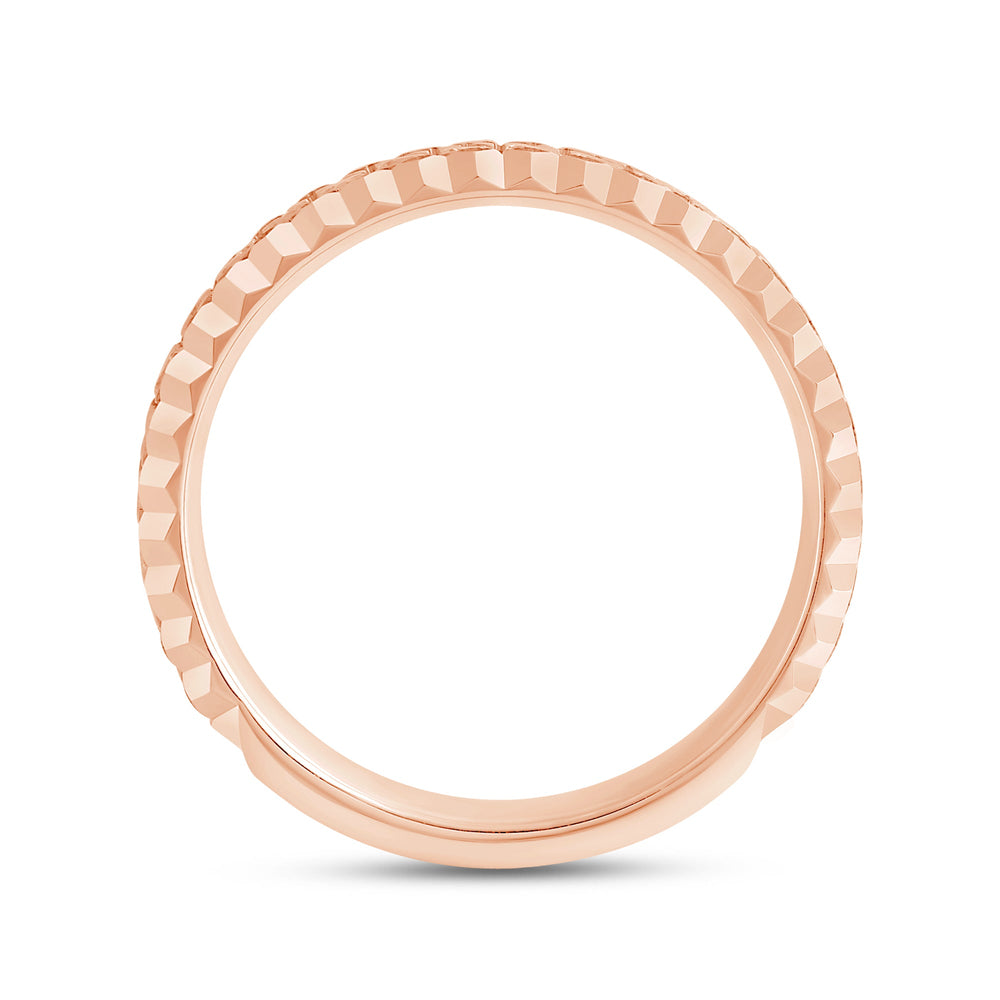 Concave Frame Ring with 18KT Rose Gold / Lab / 1/2 Cut Diamond in 14KT Rose Gold / Lab / 1/2 view 4
