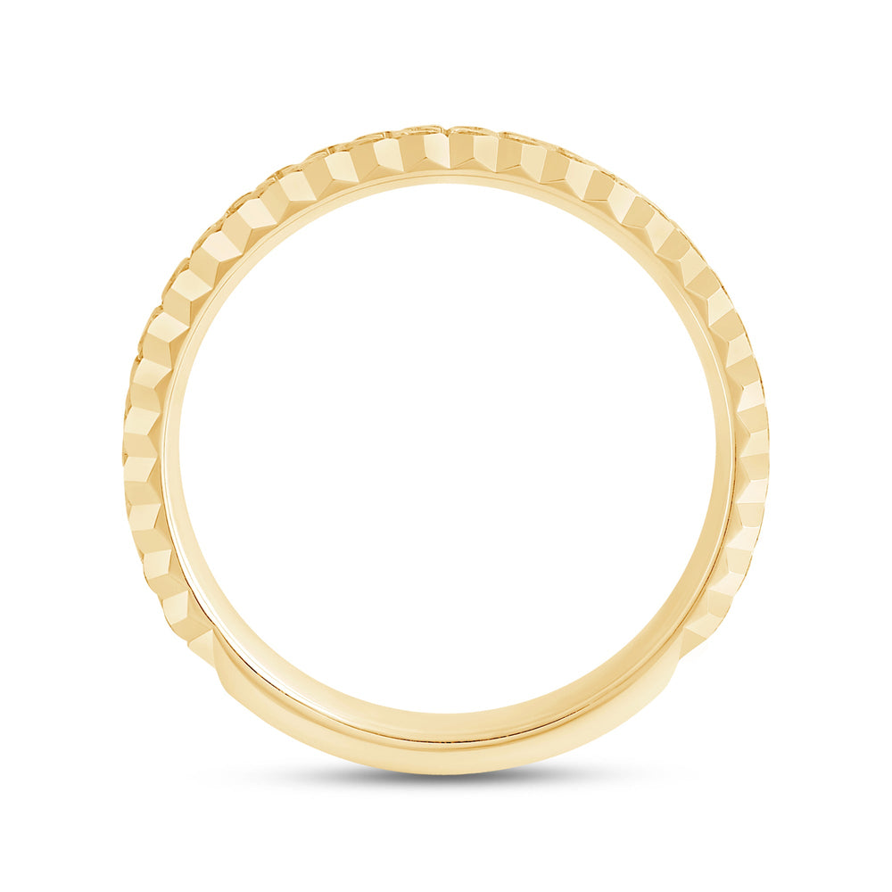 Concave Frame Ring with 18KT Yellow Gold / Lab / 1/2 Cut Diamond in 14KT Yellow Gold / Lab / 1/2 view 4

