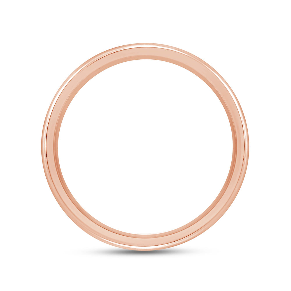 Classic Dome Diamond Horizon Ring with 18KT Rose Gold / Lab / 9/10 Cut Diamond in 14KT Rose Gold / Lab / 9/10 view 4
