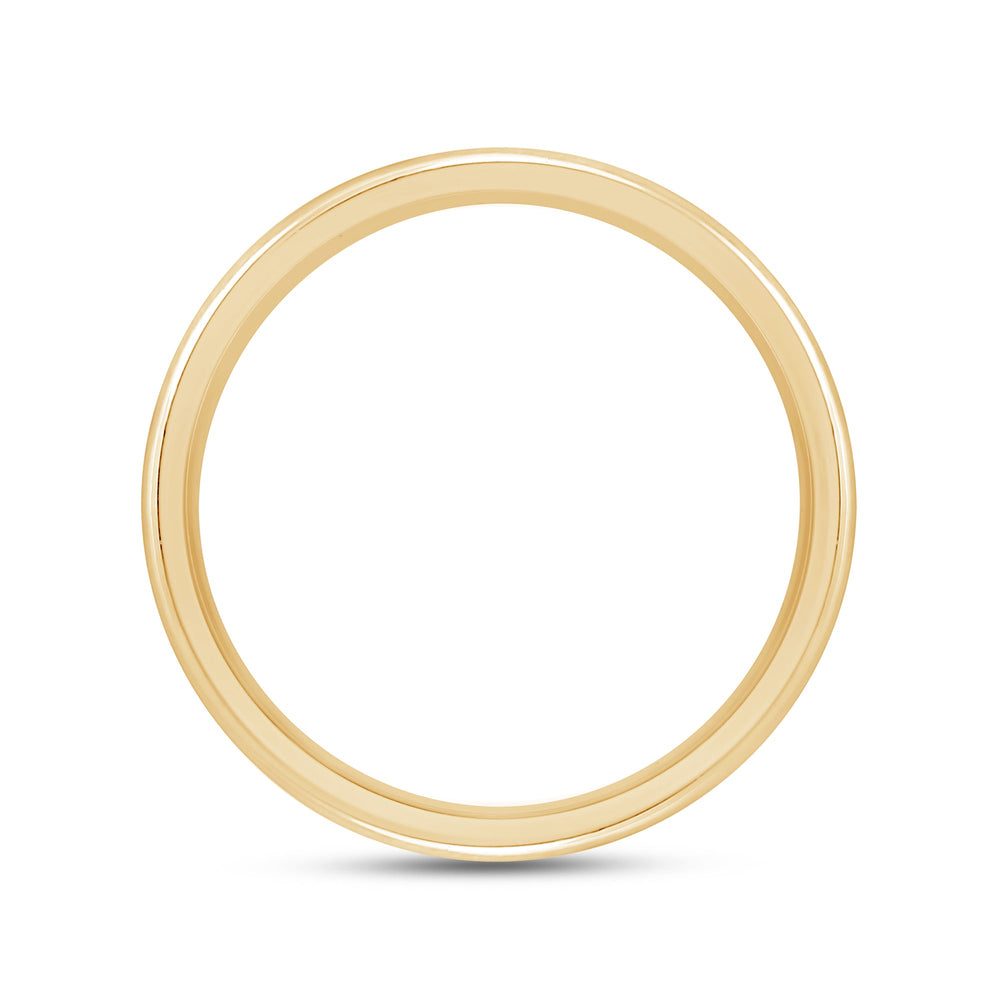 Classic Dome Diamond Horizon Ring with 18KT Yellow Gold / Lab / 9/10 Cut Diamond in 14KT Yellow Gold / Lab / 9/10 view 4
