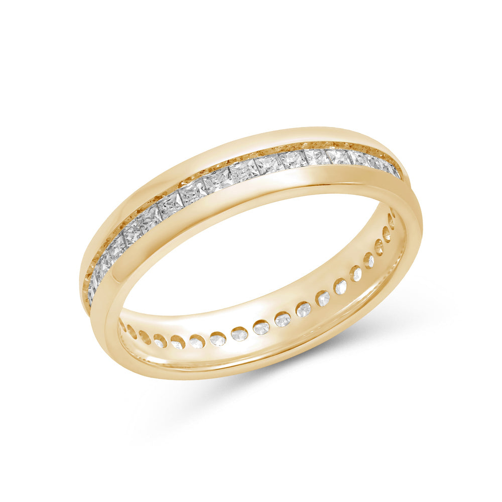 Classic Dome Diamond Horizon Ring with 18KT Yellow Gold / Lab / 9/10 Cut Diamond in 14KT Yellow Gold / Lab / 9/10 view 5
