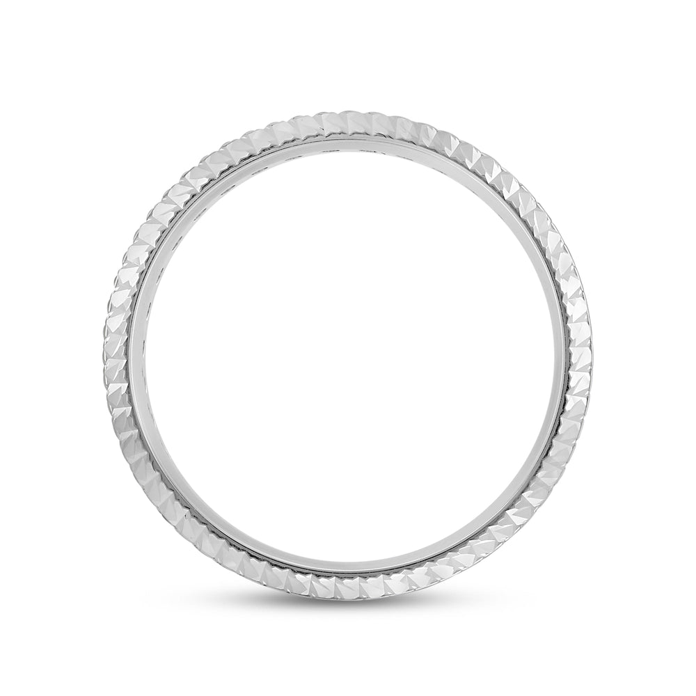 Diagonal Frame Ring with 18KT White Gold / Lab / 5/8 Cut Diamond in 14KT White Gold / Lab / 5/8 view 4
