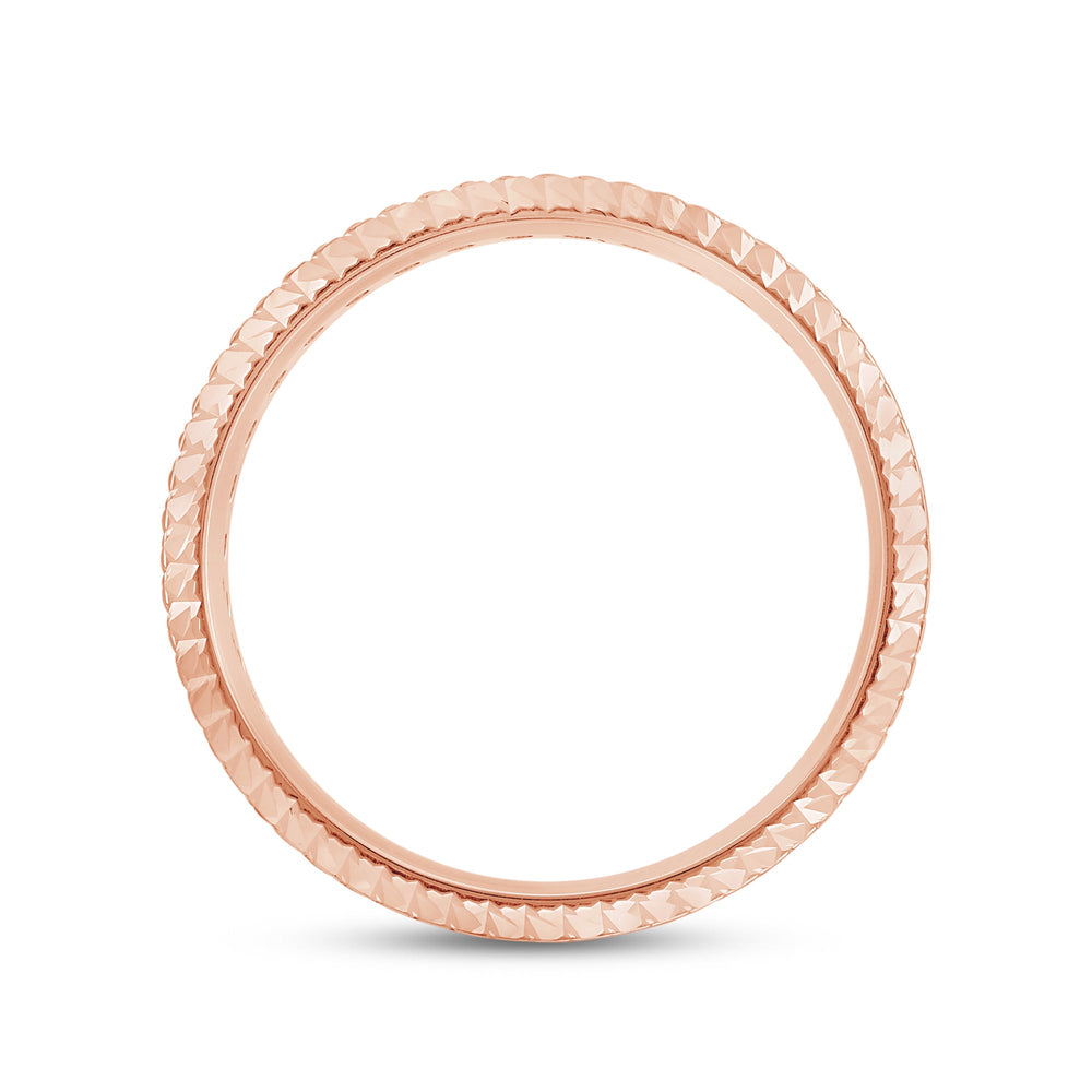 Diagonal Frame Ring with 18KT Rose Gold / Lab / 5/8 Cut Diamond in 14KT Rose Gold / Lab / 5/8 view 4
