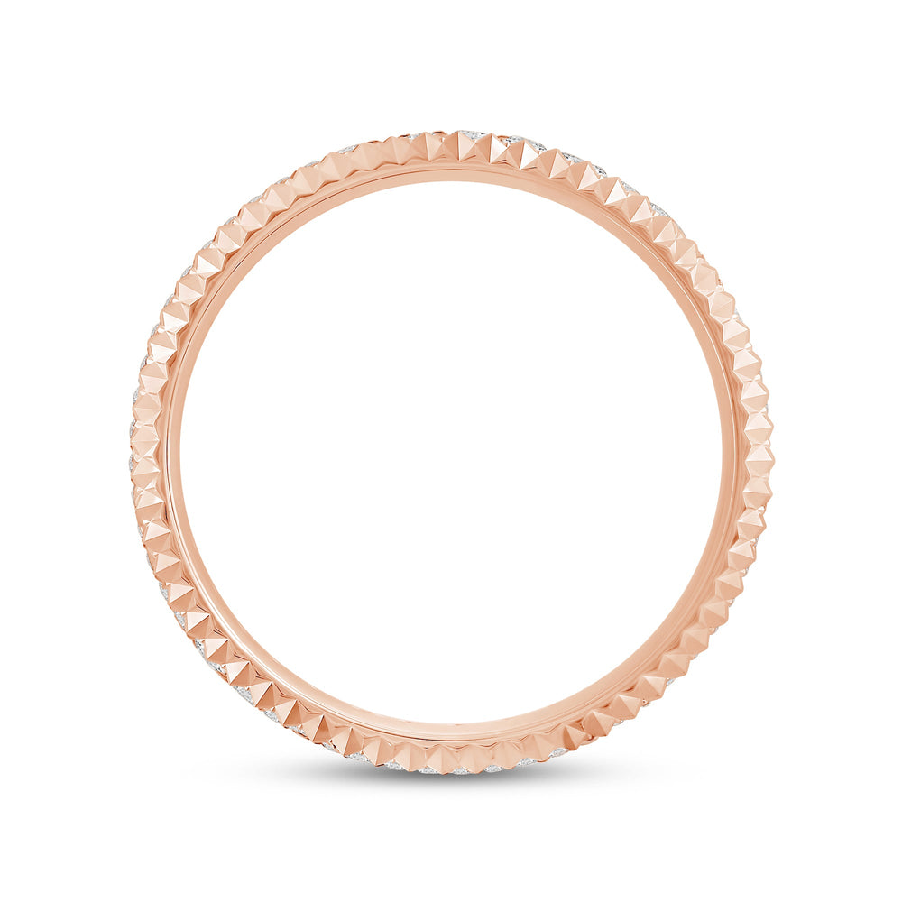 V Frame Ring with 18KT Rose Gold / Lab / 5/8 Cut Diamond in 14KT Rose Gold / Lab / 5/8 view 4
